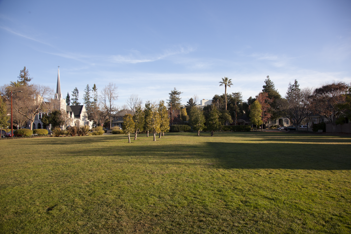 Heritage Park grass area looking north east